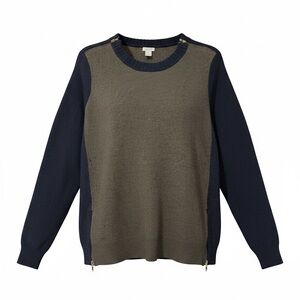 J. Crew Men's Crewneck Sweater - Olive and Navy